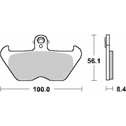 SBS, brzdové desky KH407 / KH246 Street Ceramic, černá barva, určeno pro: BMW K1200, R850/1100/1150/1200, přední