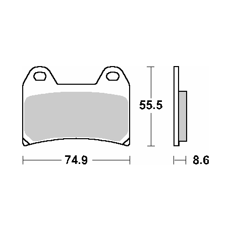 SBS, brzdové desky KH244 Street Ceramic, černá barva