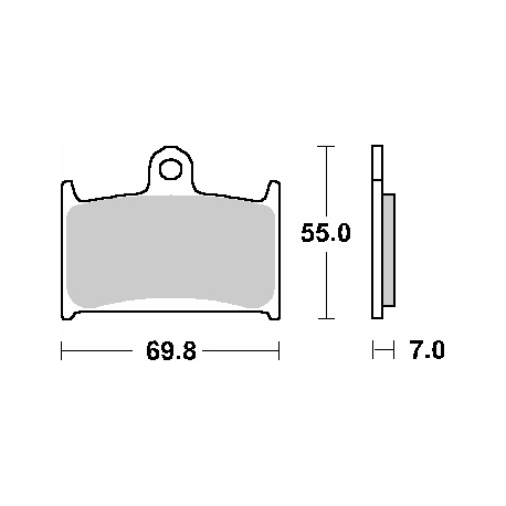 SBS, brzdové desky KH145 / KH236 Street Ceramic, černá barva, určeno pro: Yamaha RF900, Suzuki GSF1200 `96-00
