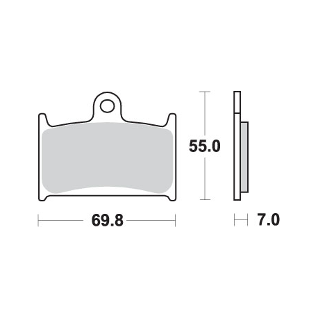SBS, brzdové desky KH145 / KH236 Street Excel Sinter, zlatá barva, určeno pro Suzuki RF900 `94-97 GSF 1200 BANDIT `97-00