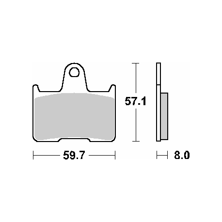 SBS, brzdové desky KH254 Street Ceramic, černá barva