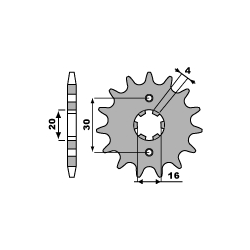 PBR, přední řetězové kolečko, 717 14 18NC Cagiva WMX 125/250 (řetěz 520)