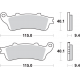 SBS, brzdové desky KH281 Street Excel/Racing Sinter, zlatá barva, určeno pro: Honda ST1100 '96, ST1300, zadní