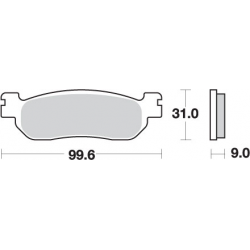 SBS, brzdové desky KH275 Street Excel/Racing Sinter, zlatá barva, určeno pro: Yamaha TW125, přední, Yamaha R1/R6, zadní