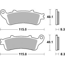 SBS, brzdové desky KH261 / KH281 Street Ceramic, černá barva, určeno pro: Honda CBR1000RR, GL1800, VFR800, přední