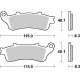 SBS, brzdové desky KH261 / KH281 Street Ceramic, černá barva, určeno pro: Honda CBR1000RR, XL1000VAR, VFR800, zadní
