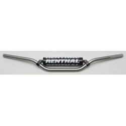 Renthal, řidítka 7/8" (22mm) 4.5 IN TRIALS HANDLEBAR SILVER, stříbrná barva s chráničem