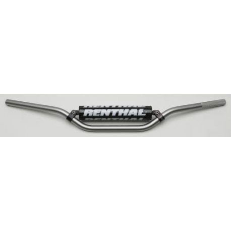 Renthal, řidítka 7/8" (22mm) 4.5 IN TRIALS HANDLEBAR SILVER, stříbrná barva s chráničem
