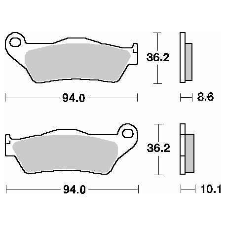 SBS, brzdové desky KH363 Street Ceramic, černá barva, určeno pro: BMW R850/1100/1150/1200, K1200/1300, zadní
