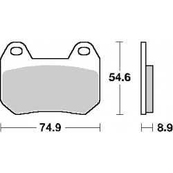 SBS, brzdové desky KH304 Street Ceramic, černá barva