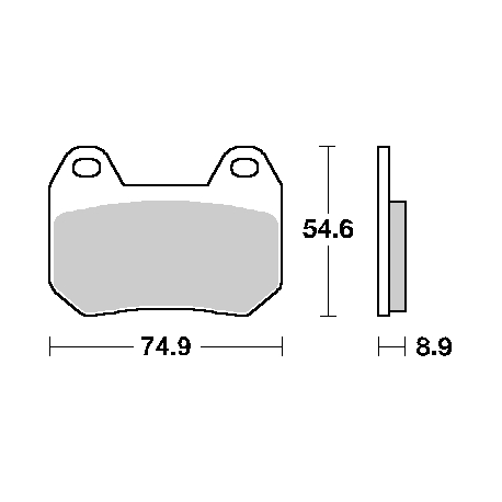 SBS, brzdové desky KH304 Street Ceramic, černá barva