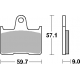 SBS, brzdové desky KH254 Street Ceramic, černá barva, určeno pro: Suzuki GSXR '04-'06, zadní