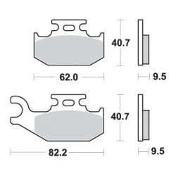 SBS, brzdové desky KH317 Off-Road Sinter, zlatá barva