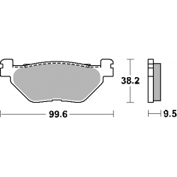 SBS, brzdové desky KH319/2 Street Ceramic, černá barva