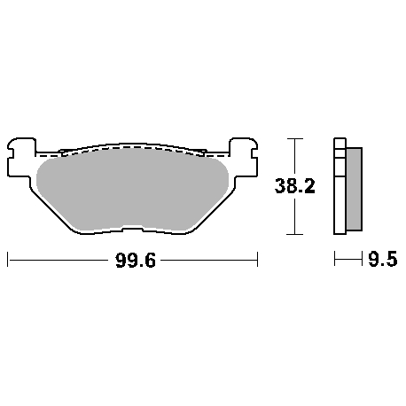 SBS, brzdové desky KH319/2 Street Ceramic, černá barva