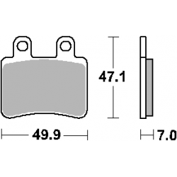 SBS, brzdové desky KH350 Street Ceramic, černá barva
