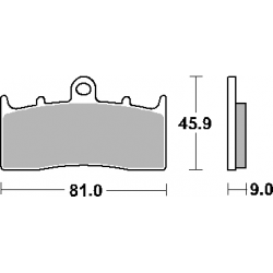 SBS, brzdové desky KH613 Street Ceramic, černá barva, určeno pro: BMW K1200/1300/1600, R850/1100/1150/1200, přední