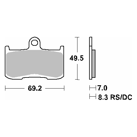 SBS, brzdové desky KH347 Street Excel Sinter, zlatá barva, určeno pro: Kawasaki Z800/100, ZX-9R, INDIAN 1800, TRIUMPH 675/1050,