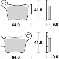 SBS, brzdové desky KH368 Off-Road Sinter, zlatá barva