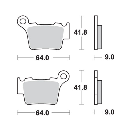 SBS, brzdové desky KH368 Off-Road Sinter, zlatá barva