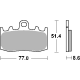 SBS, brzdové desky KH335 Street Ceramic, černá barva, určeno pro: BMW R850/1100/1150/1200, K1200/1300, přední