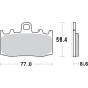 SBS, brzdové desky KH335 Street Excel Sinter, zlatá barva, určeno pro: BMW R850/1100/1150/1200, K1200/1300, přední