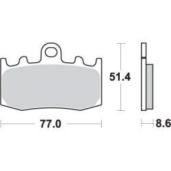 SBS, brzdové desky KH335 Street Excel Sinter, zlatá barva, určeno pro: BMW R850/1100/1150/1200, K1200/1300, přední
