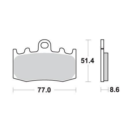 SBS, brzdové desky KH335 Street Excel Sinter, zlatá barva, určeno pro: BMW R850/1100/1150/1200, K1200/1300, přední