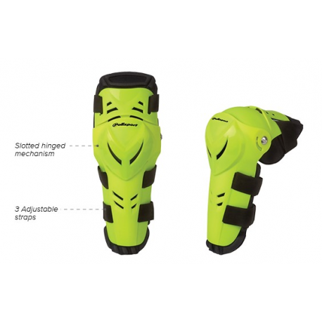 Polisport, chrániče kolen Devil, s kloubem, barva FLUO, velikost uni