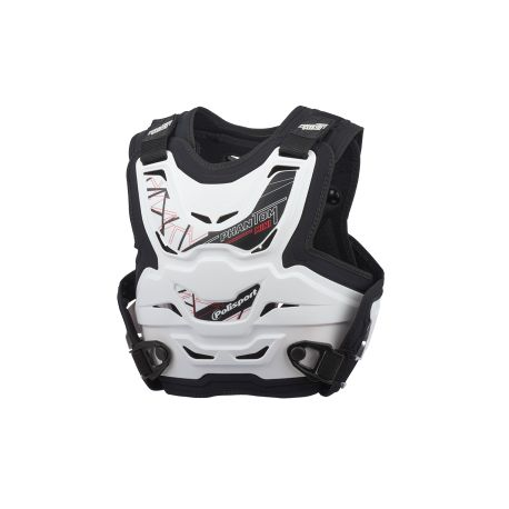Polisport, hrudní chránič PHANTOM MINI White (dětský), bílá barva