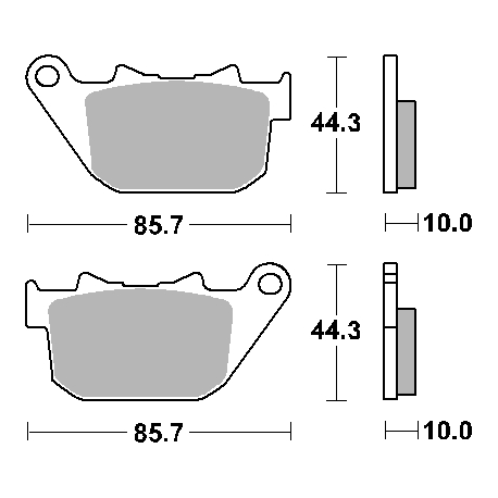 SBS, brzdové desky KH387 Street Excel/Racing Sinter, zlatá barva, určeno pro: Harley Davidson ROADSTER/SPORTSTER 883/120