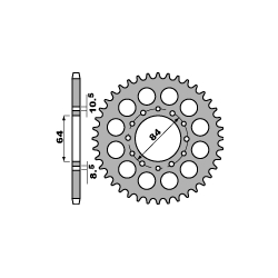 PBR, rozeta 811 40 C45 Suzuki LTZ 400 03-08 (JTR1826.40) (KSF400) (řetěz 520)