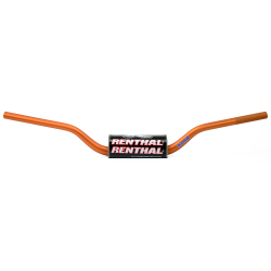 Renthal, řidítka 1,1/8" (28,6mm) MX Fatbar Handlebar ORANGE MCGRATH / SHORT PADDED PADDED, oranžová barva s chráničem