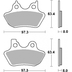 SBS, brzdové desky KH400 Street Ceramic, černá barva
