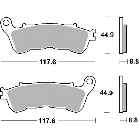 SBS, brzdové desky KH388 Street Excel/Racing Sinter, zlatá barva