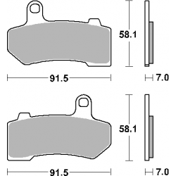 SBS, brzdové desky KH409 Street Excel Sinter, zlatá barva, určeno pro: Harley Davidson ROAD KING, ELECTRA, ROAD GLIDE, V