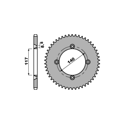 PBR, rozeta 831 48 C45 Yamaha YZ 80 86-92 (JTR831.48) (řetěz 428)