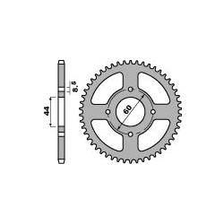 CHT, rozeta, 832 52 (832-52) Yamaha DT 50R 97-98 (JTR832.52)* (řetěz 420) - zaměnitelné s 4461 52 (JTR1832.52)