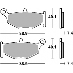 SBS, brzdové desky KH419 Street Ceramic, černá barva, určeno pro: Suzuki GSX-R 600/750/1000/1300, DL1000 V-STROM, zadní