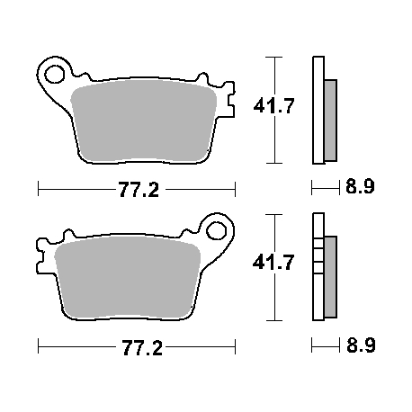 SBS, brzdové desky KH436 Street Ceramic, černá barva, určeno pro: Honda CBR600/1000, Suzuki GSX-R600/750/1000/, Yamaha R1, KAWAS