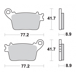 SBS, brzdové desky KH436 Street Excel/Racing Sinter, zlatá barva, určeno pro: Honda CBR600/1000, Suzuki GSX-R600/750/1000/, YAMA