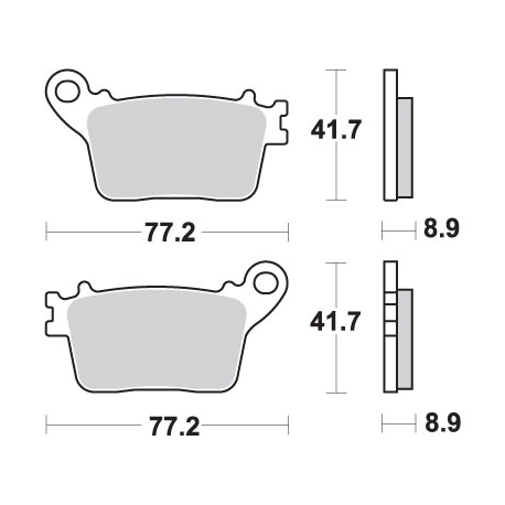 SBS, brzdové desky KH436 Street Excel/Racing Sinter, zlatá barva, určeno pro: Honda CBR600/1000, Suzuki GSX-R600/750/1000/, YAMA