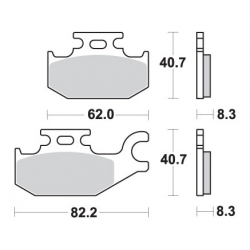 SBS, brzdové desky KH413 Off-Road Sinter, zlatá barva