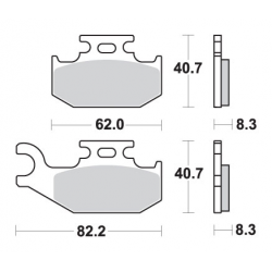 SBS, brzdové desky KH414 Off-Road Sinter, zlatá barva