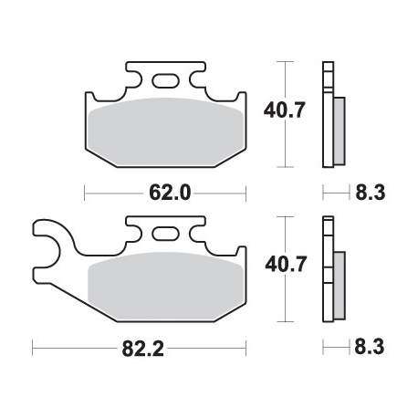 SBS, brzdové desky KH414 Off-Road Sinter, zlatá barva