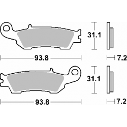 SBS, brzdové desky KH450 Off-Road Sinter, zlatá barva