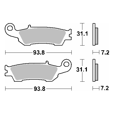 SBS, brzdové desky KH450 Off-Road Sinter, zlatá barva