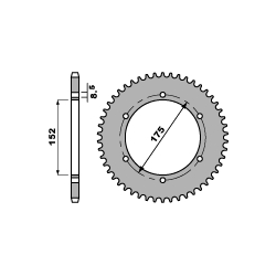 PBR, rozeta 844 53 C45 TDR 125 (89-92) (řetěz 428) (JTR839.53)