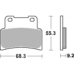 SBS, brzdové desky KH432 Street Ceramic, černá barva