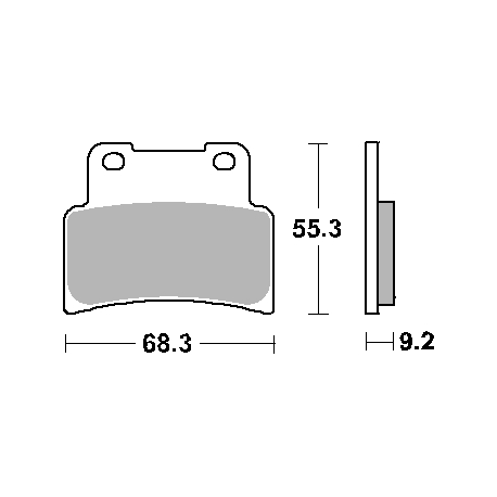 SBS, brzdové desky KH432 Street Ceramic, černá barva